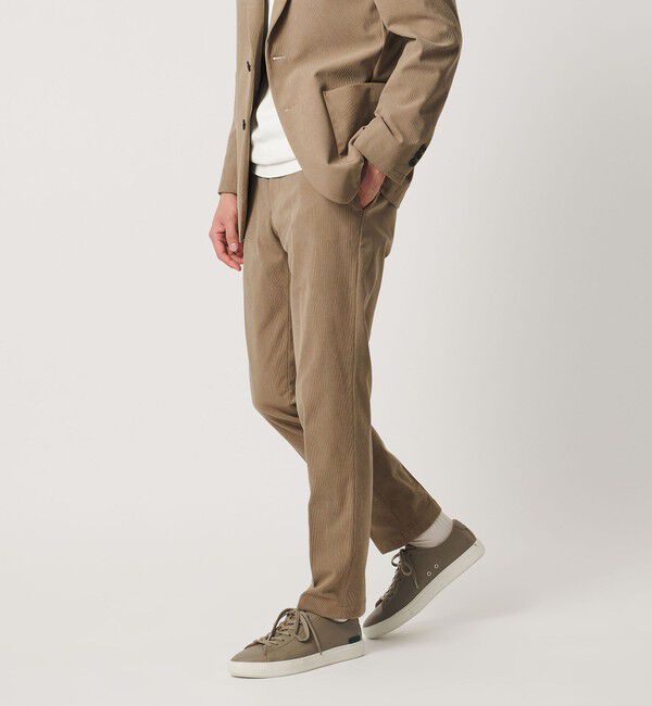UNITED ARROWS「ライト コーデュロイ ノープリーツ パンツ UA COZY ウォッシャブル ヨコストレッチ」|スラックス|