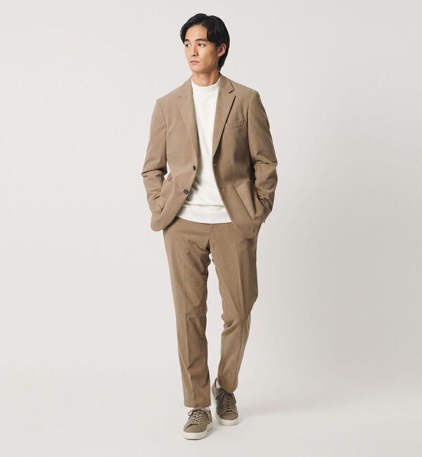 UNITED ARROWS「ライト コーデュロイ ノープリーツ パンツ UA COZY ウォッシャブル ヨコストレッチ」|スラックス|