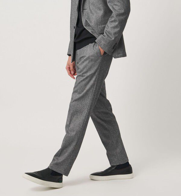 UNITED ARROWS「フランネル ノープリーツ パンツ UA COZY ウォッシャブル ヨコストレッチ」|スラックス|