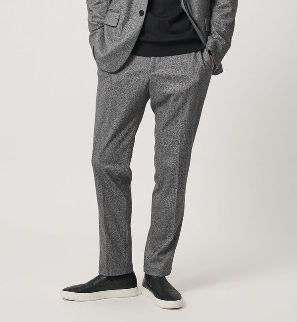 UNITED ARROWS「フランネル ノープリーツ パンツ UA COZY ウォッシャブル ヨコストレッチ」|スラックス|