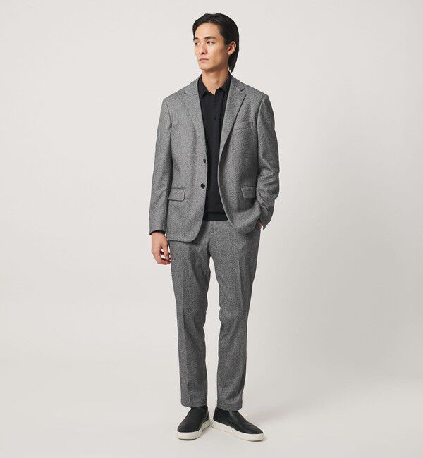 UNITED ARROWS「フランネル ノープリーツ パンツ UA COZY ウォッシャブル ヨコストレッチ」|スラックス|