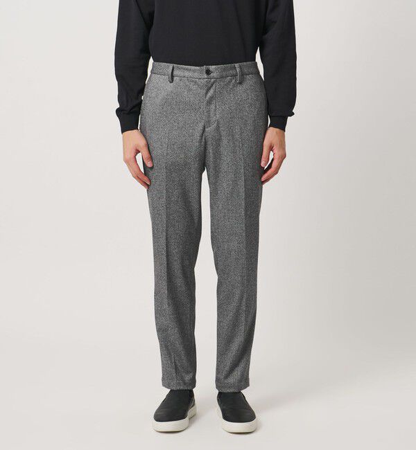 UNITED ARROWS「フランネル ノープリーツ パンツ UA COZY ウォッシャブル ヨコストレッチ」|スラックス|