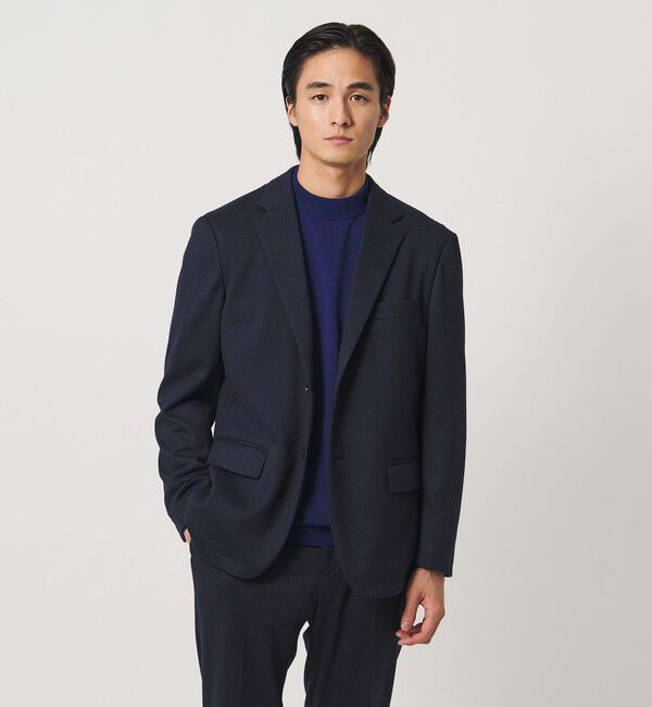 UNITED ARROWS「ハウンドトゥース シングル 2ボタン テーラードジャケット UA COZY ウォッシャブル ヨコストレッチ」|テーラードジャケット|