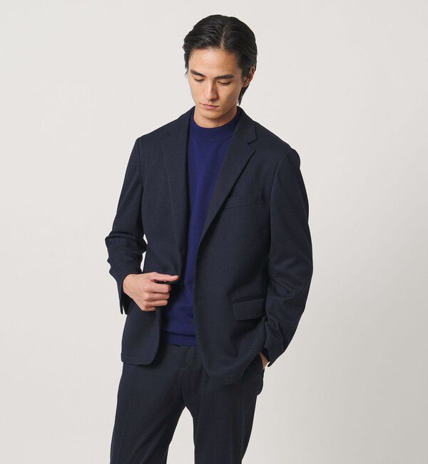UNITED ARROWS「ハウンドトゥース シングル 2ボタン テーラードジャケット UA COZY ウォッシャブル ヨコストレッチ」|テーラードジャケット|