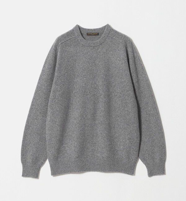UNITED ARROWS「ウール/カシミヤ ミドルゲージ クルーネック ニット」|ニット・セーター|MD.GRAY