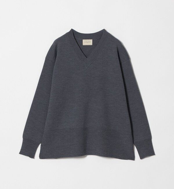 UNITED ARROWS「W/P Vネック ニット ‐ウォッシャブル‐」|ニット・セーター|MD.GRAY