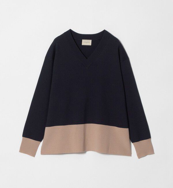 UNITED ARROWS「W/P Vネック ニット ‐ウォッシャブル‐」|ニット・セーター|NAVY