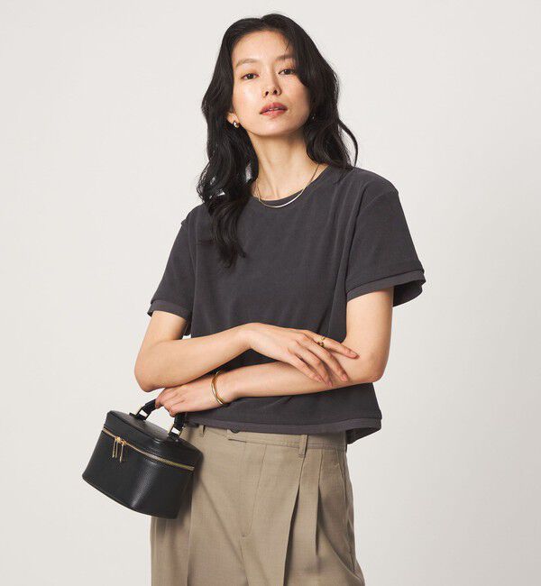 UNITED ARROWS green label relaxing「パイル カサネ ショートスリーブ Tシャツ」|Tシャツ・カットソー|DK.GRAY