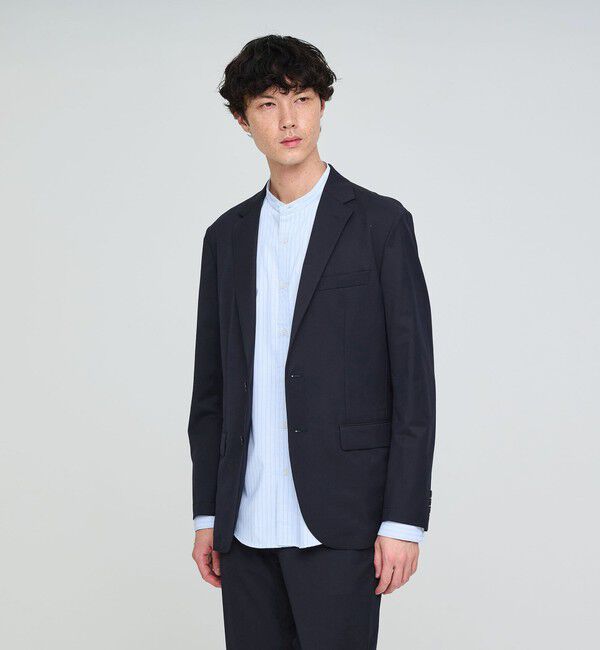 UNITED ARROWS green label relaxing「ウォッシャブル サージ ナロー ジャケット -２WAYストレッチ-」|テーラードジャケット|NAVY