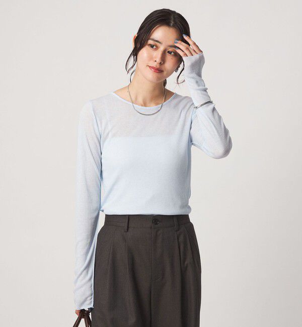 UNITED ARROWS green label relaxing「［size SHORTあり］テレコ クルーネック プルオーバー」|Tシャツ・カットソー|LT.BLUE
