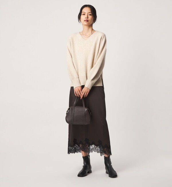 UNITED ARROWS green label relaxing「FOXブレンド フォルム Vネック ニット」|ニット・セーター|
