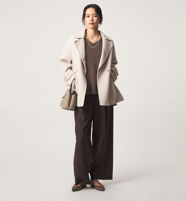 UNITED ARROWS green label relaxing「FOXブレンド フォルム Vネック ニット」|ニット・セーター|