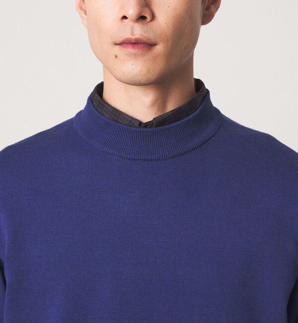 UNITED ARROWS green label relaxing「コットン ポリエステル シルク プレーティング モックネック ニット」|ニット・セーター|