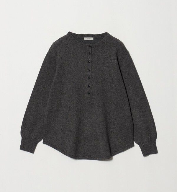 UNITED ARROWS green label relaxing「【WEB限定】＜at ease＞ヘンリーネック ニット プルオーバー」|ニット・セーター|DK.GRAY