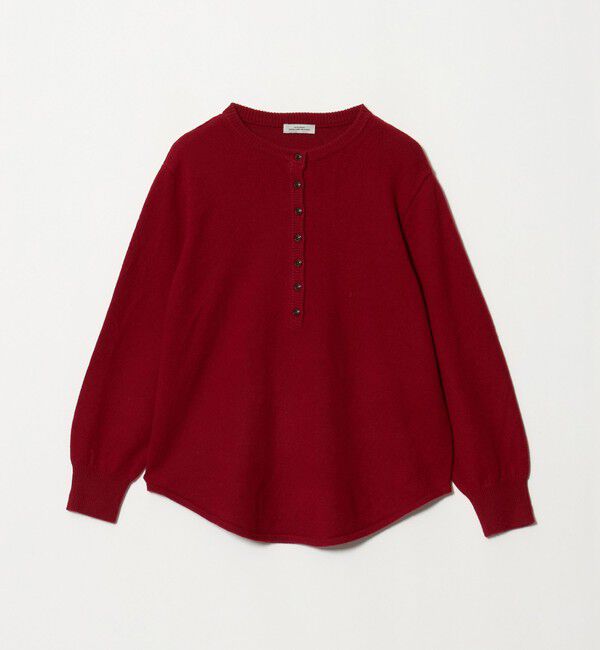 UNITED ARROWS green label relaxing「【WEB限定】＜at ease＞ヘンリーネック ニット プルオーバー」|ニット・セーター|RED