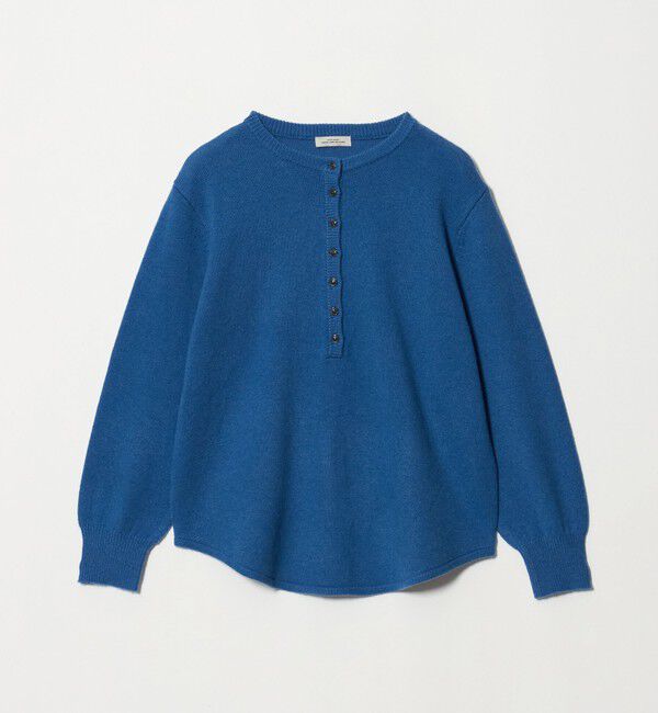UNITED ARROWS green label relaxing「【WEB限定】＜at ease＞ヘンリーネック ニット プルオーバー」|ニット・セーター|COBALT
