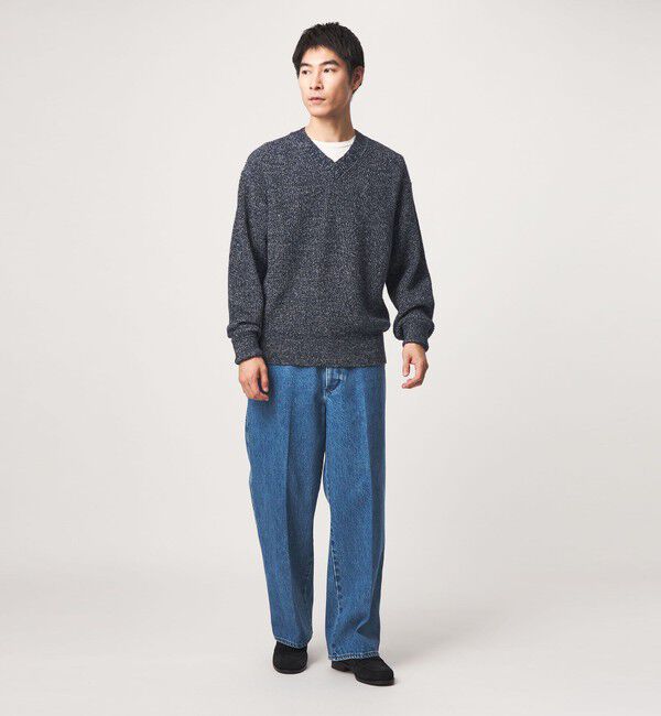 UNITED ARROWS green label relaxing「FINE BASIC シェットランドウール Vネック ニット」|ニット・セーター|