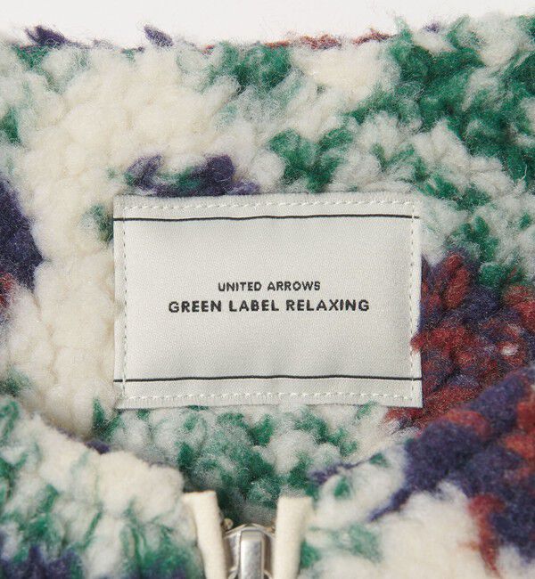 UNITED ARROWS green label relaxing「【WEB限定】＜at ease＞ボア ノーカラー フラワー ブルゾン」|その他|