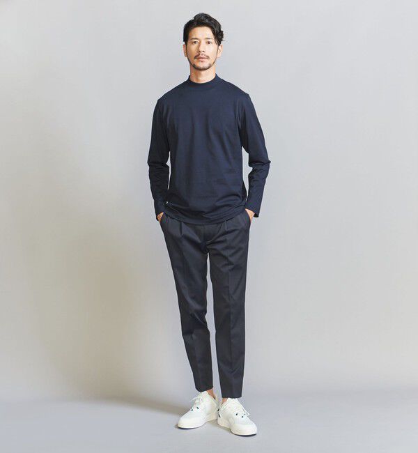 BEAUTY&YOUTH UNITED ARROWS「【WEB限定 WARDROBE SMART】クリア ガスコットン モックネック カットソー【抗菌・防臭】」|Tシャツ・カットソー|
