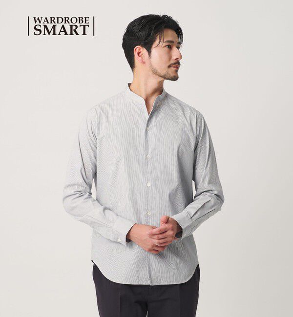 BEAUTY&YOUTH UNITED ARROWS「【WEB限定 WARDROBE SMART】コットン バンドカラー スキッパー シャツ」|シャツ・ブラウス|その他1