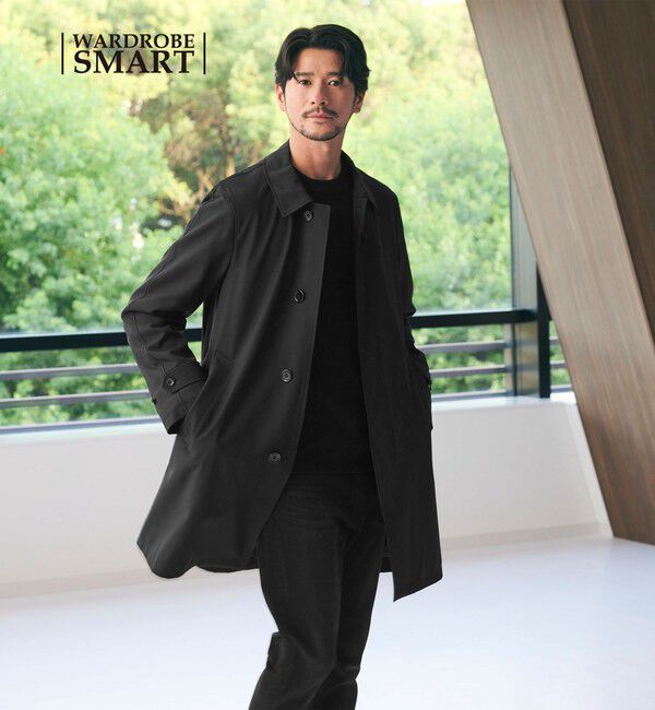 BEAUTY&YOUTH UNITED ARROWS「【WEB限定 WARDROBE SMART】Reflax バルマカーンコート」|ステンカラーコート|BLACK