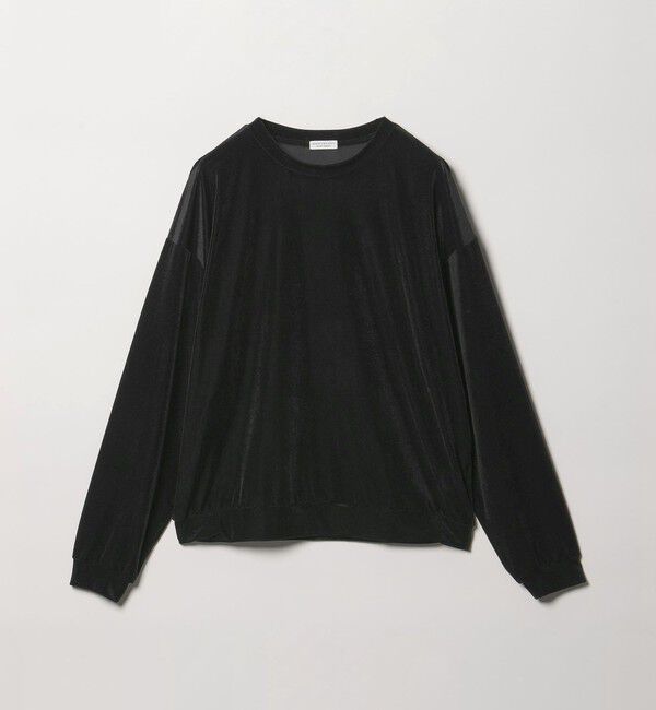 BEAUTY&YOUTH UNITED ARROWS「【WEB限定】シアーベロア スウェット Tシャツ」|Tシャツ・カットソー|BLACK