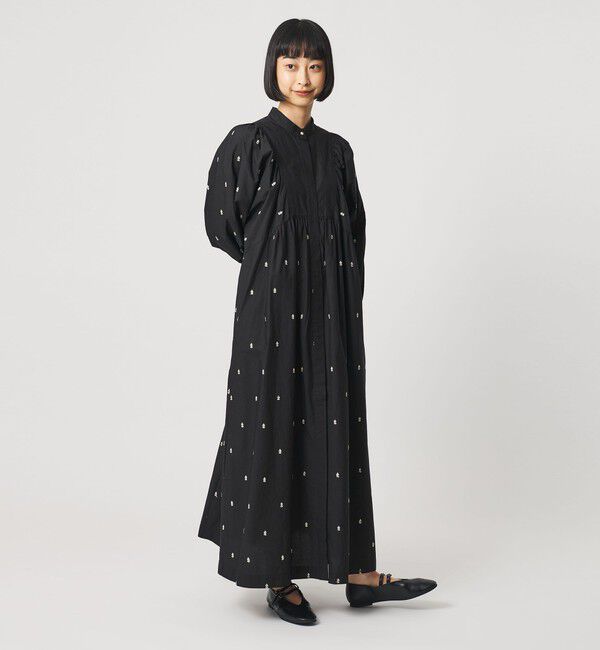 BEAUTY&YOUTH UNITED ARROWS「＜ne Quittez pas＞エンブロイダリー ギャザー ワンピース」|ワンピース|
