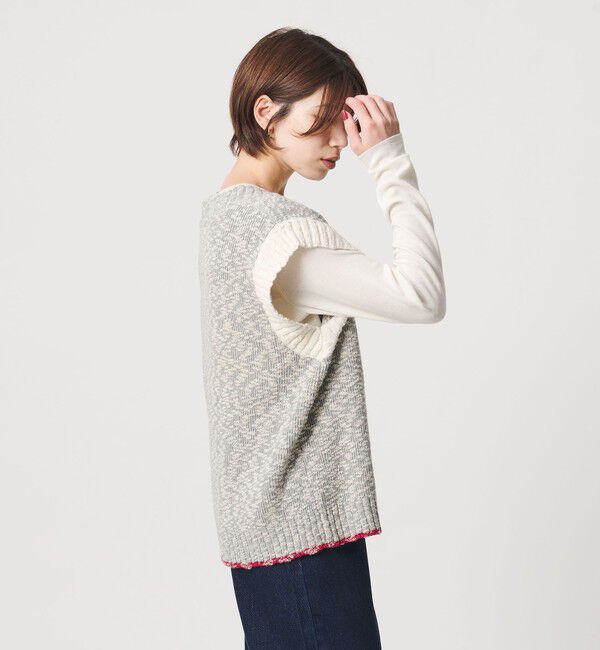 BEAUTY&YOUTH UNITED ARROWS「【別注】＜＋81BRANCA＞Vネック ニット ベスト」|ベスト・ジレ|