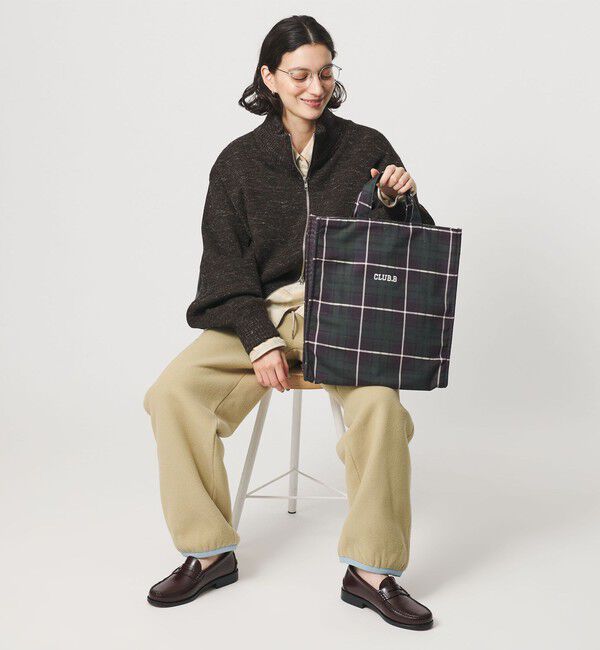 BEAUTY&YOUTH UNITED ARROWS「＜beej＞タータンチェック ボックス トートバッグ」|トートバッグ|
