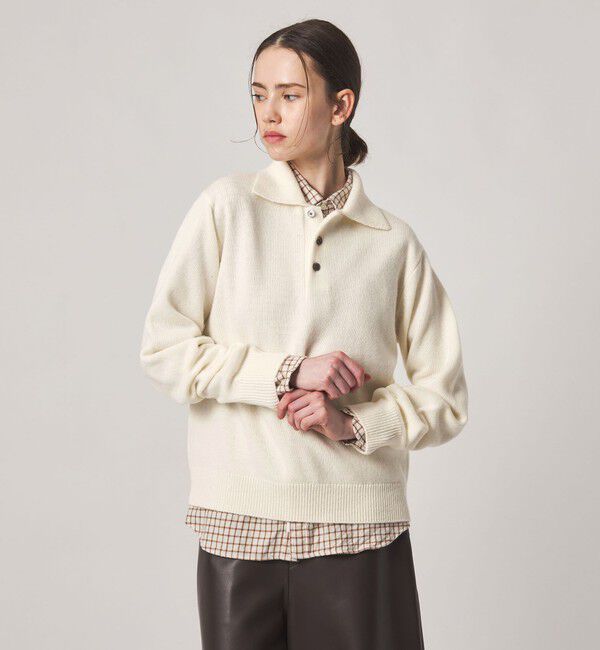 STEVEN ALAN「＜Steven Alan＞ウール カシミヤ ポロカラー ニット」|ニット・セーター|