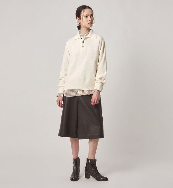 STEVEN ALAN「＜Steven Alan＞ウール カシミヤ ポロカラー ニット」|ニット・セーター|