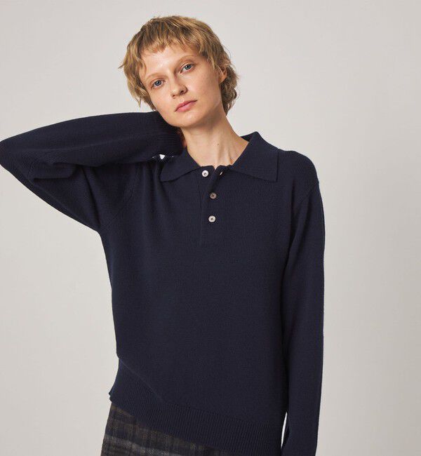 STEVEN ALAN「＜Steven Alan＞ウール カシミヤ ポロカラー ニット」|ニット・セーター|