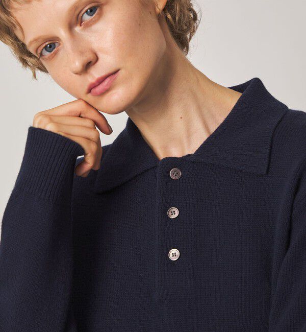 STEVEN ALAN「＜Steven Alan＞ウール カシミヤ ポロカラー ニット」|ニット・セーター|