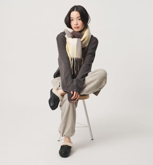 BEAUTY&YOUTH UNITED ARROWS「ポリエステル チェック スリム ストール」|マフラー|