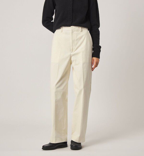 STEVEN ALAN「＜Steven Alan＞コーデュロイ ワイド トラウザーズ」|チノ|OFF WHITE