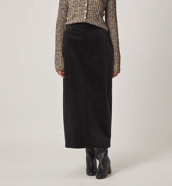 STEVEN ALAN「＜Steven Alan＞コーデュロイ タイト ロング スカート」|スカート|BLACK