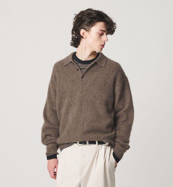 BEAUTY&YOUTH UNITED ARROWS「ブラッシュド ヤク 3B ポロニット」|ニット・セーター|