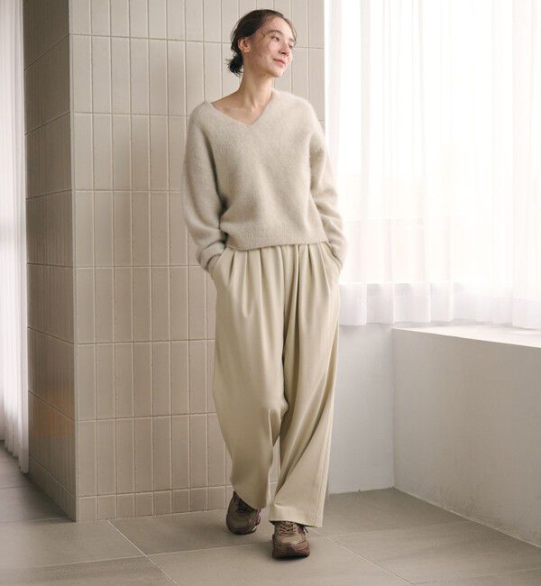 BEAUTY&YOUTH UNITED ARROWS「裏起毛ジョーゼット ワイドパンツ ウォッシャブル 防シワ」|その他|