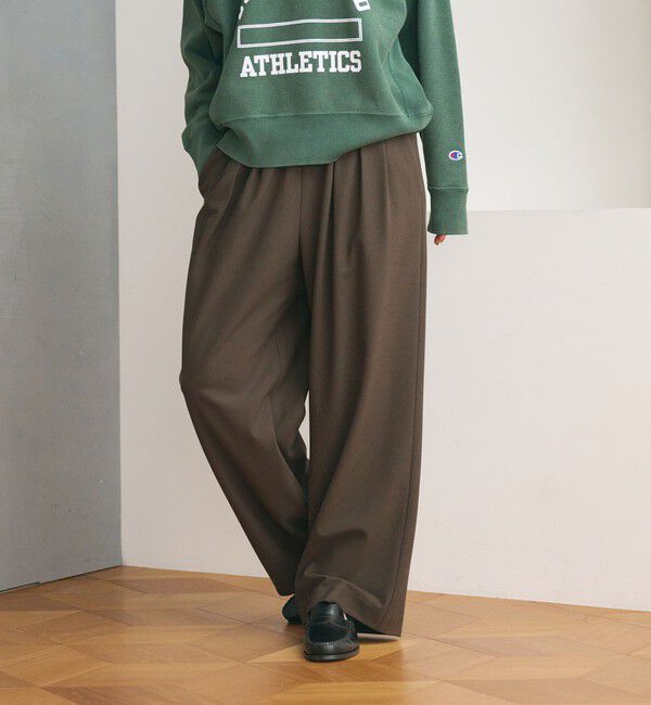BEAUTY&YOUTH UNITED ARROWS「裏起毛ジョーゼット ワイドパンツ ウォッシャブル 防シワ」|その他|
