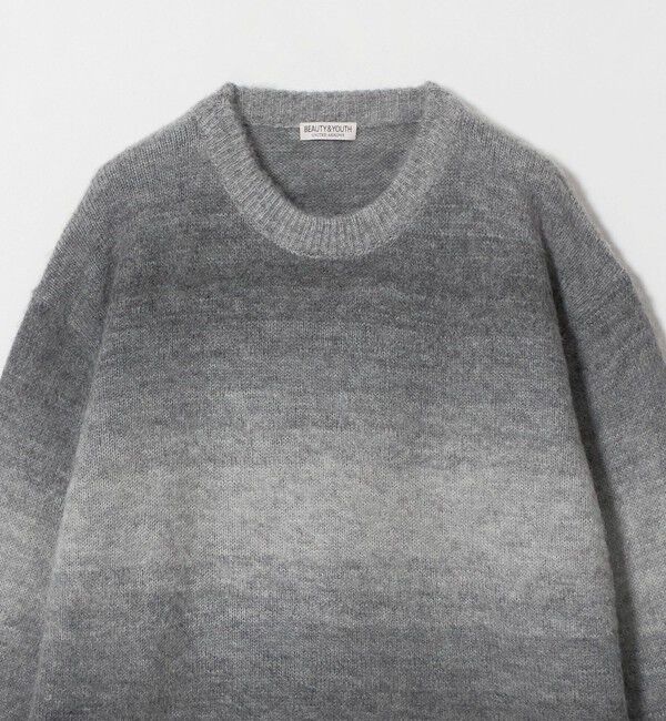 BEAUTY&YOUTH UNITED ARROWS「グラディエント シャギー クルーネック ニット」|ニット・セーター|