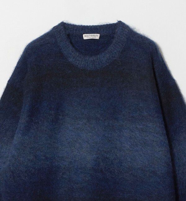 BEAUTY&YOUTH UNITED ARROWS「グラディエント シャギー クルーネック ニット」|ニット・セーター|