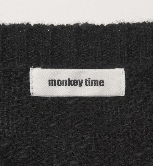 MONKEY TIME「コットン ウール スラブ ヘンリー ニット」|ニット・セーター|