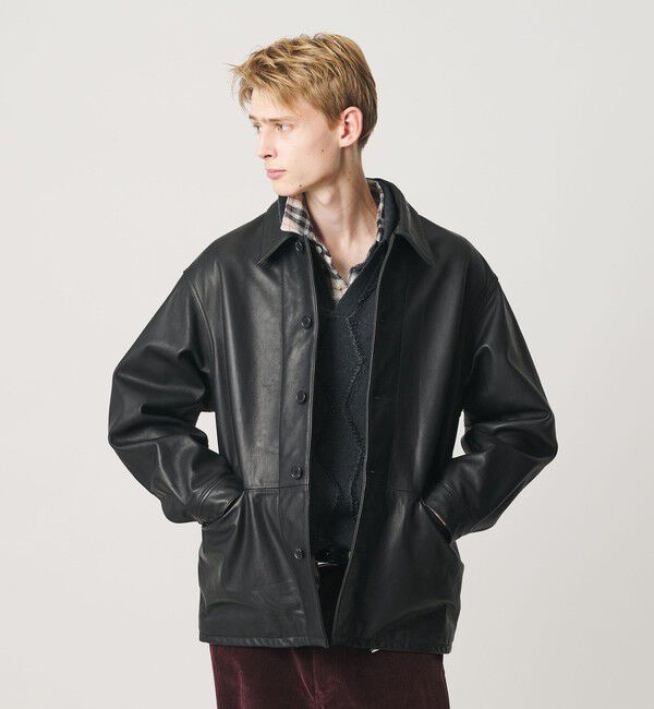 BEAUTY&YOUTH UNITED ARROWS「カウ レザー カーコート」|その他|