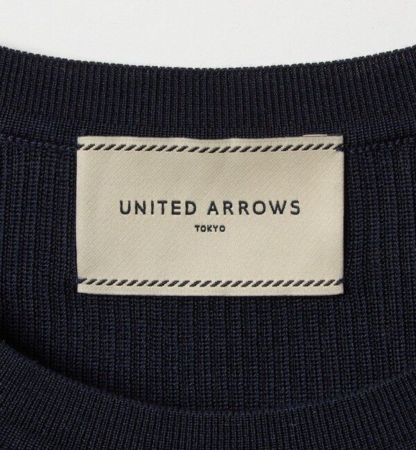 UNITED ARROWS「シルク リブ クルーネック ニット」|ニット・セーター|