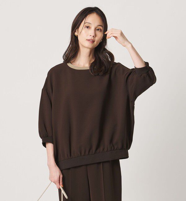 UNITED ARROWS「COMFY ７分袖 プルオーバー ブラウス ‐ウォッシャブル 防汚 UVカット‐」|シャツ・ブラウス|