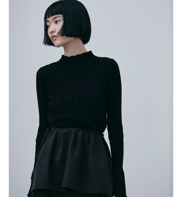 EMMEL REFINES「＜EMMEL REFINES＞EM アイレット ボトルネック ニット」|ニット・セーター|