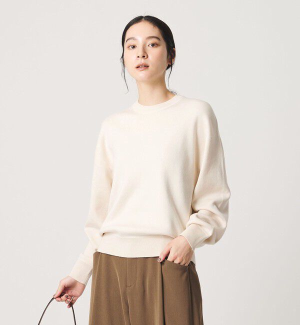 BEAUTY&YOUTH UNITED ARROWS「コットンウール スムース クルーネック プルオーバー ウォッシャブル」|ニット・セーター|