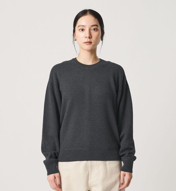BEAUTY&YOUTH UNITED ARROWS「コットンウール スムース クルーネック プルオーバー ウォッシャブル」|ニット・セーター|